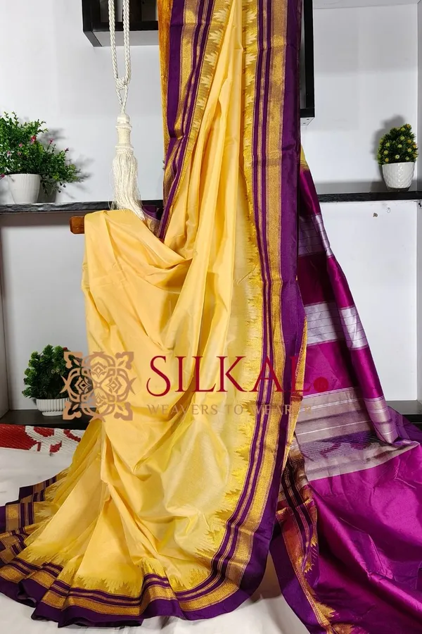 Ilkal_Temple_Cotton_Silk_Saree_SKL2034