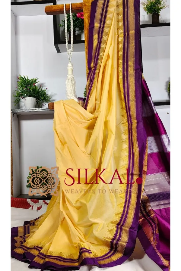Ilkal_Temple_Cotton_Silk_Saree_SKL2034