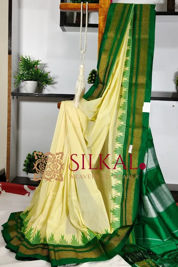 Ilkal_Temple_Cotton_Silk_Saree_SKL2044