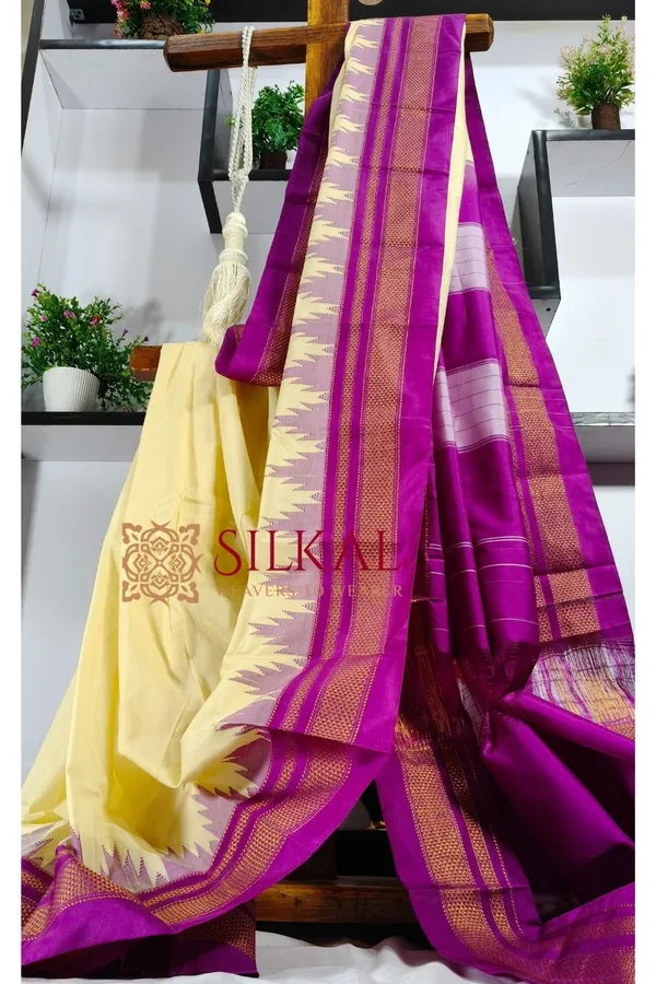 Ilkal_Temple_Cotton_Silk_Saree_SKL2075