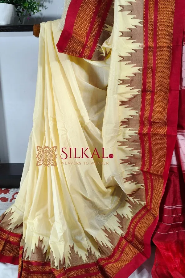 Ilkal_Temple_Cotton_Silk_Saree_SKL2076