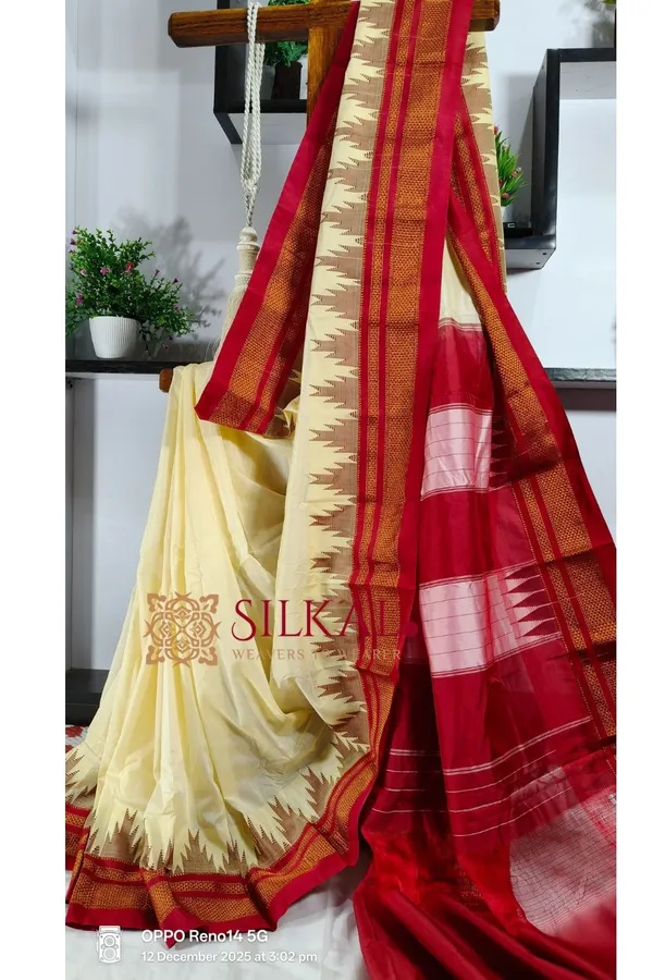 Ilkal_Temple_Cotton_Silk_Saree_SKL2076
