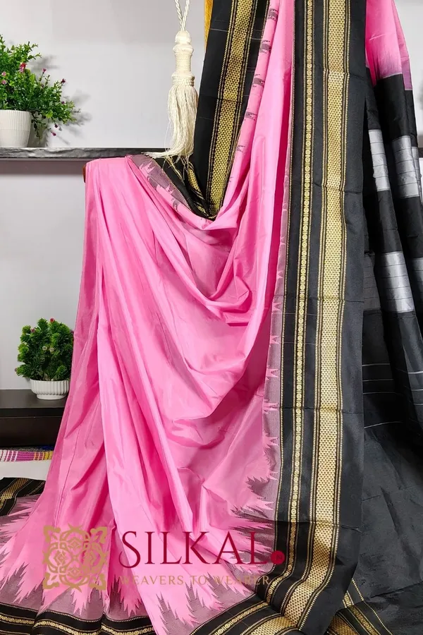 Ilkal_Temple_Cotton_Silk_Saree_SKL2087