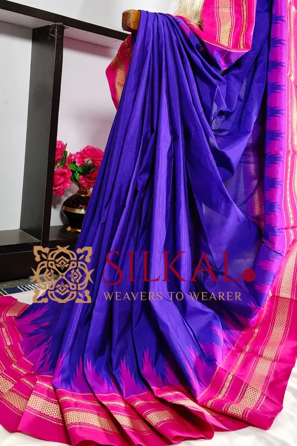 Ilkal_Temple_Cotton_Silk_Saree_SKL2089