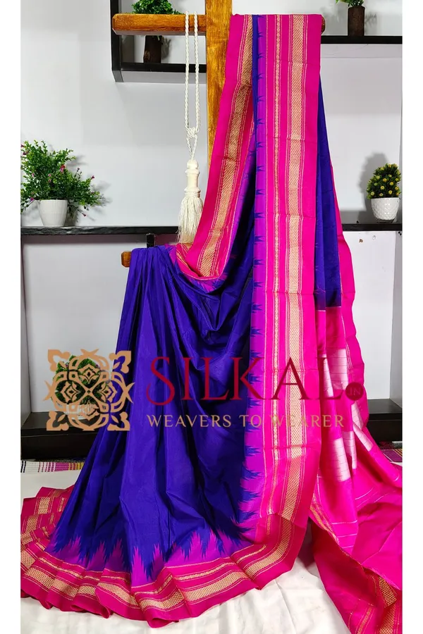 Ilkal_Temple_Cotton_Silk_Saree_SKL2089