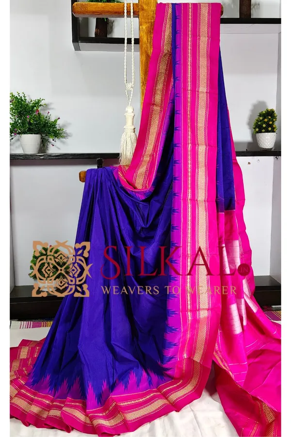Ilkal_Temple_Cotton_Silk_Saree_SKL2089