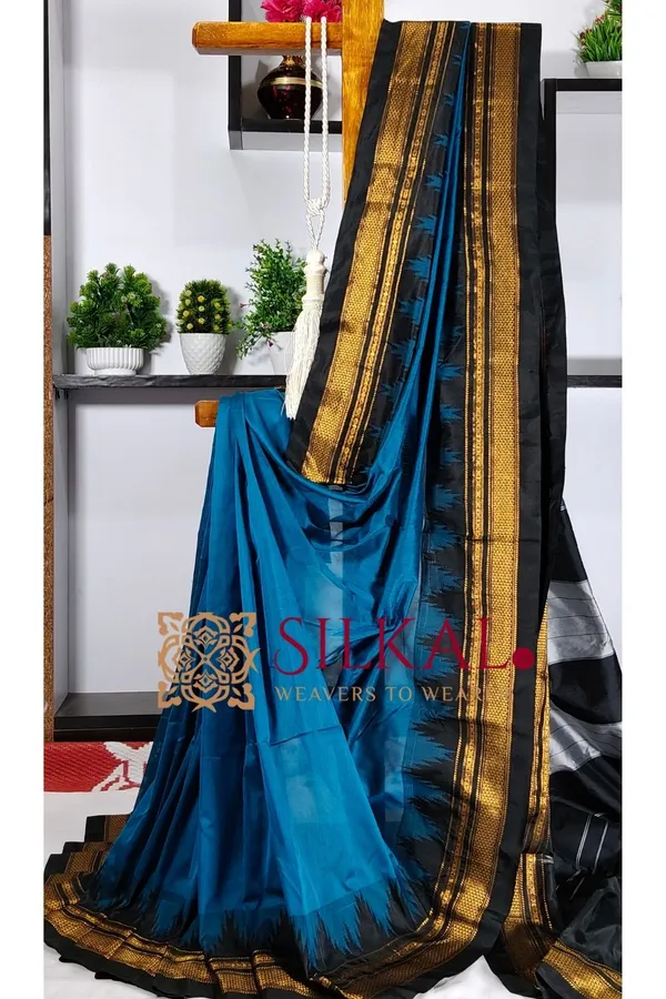 Ilkal_Temple_Cotton_Silk_Saree_SKL3093