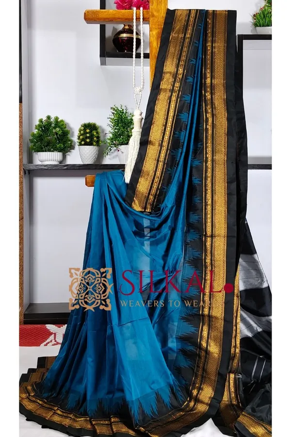 Ilkal_Temple_Cotton_Silk_Saree_SKL3093