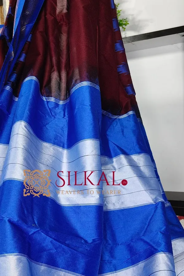 Ilkal_Temple_Cotton_Silk_Saree_SKL3095