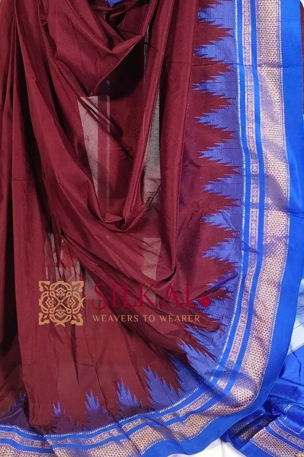Ilkal_Temple_Cotton_Silk_Saree_SKL3095