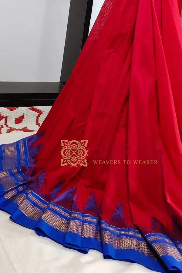 Ilkal_Temple_Cotton_Silk_Saree_SKL3097