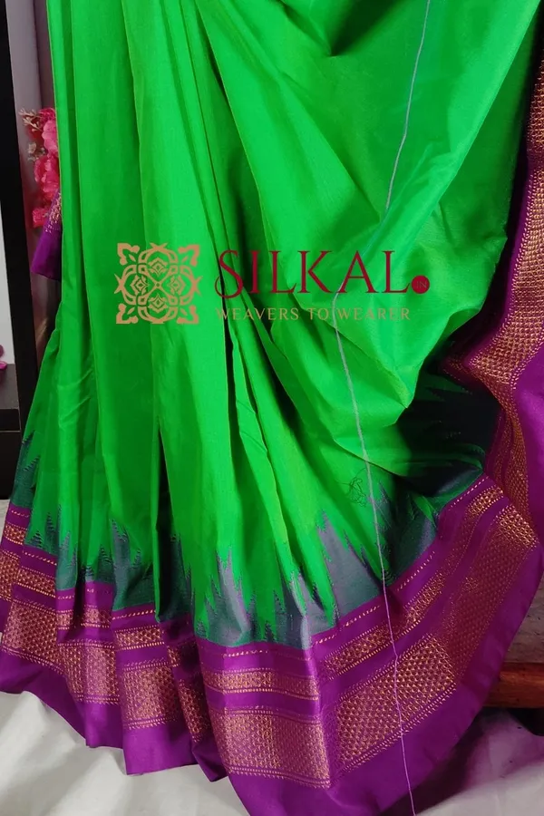 Ilkal_Temple_Cotton_Silk_Saree_SKL_1947