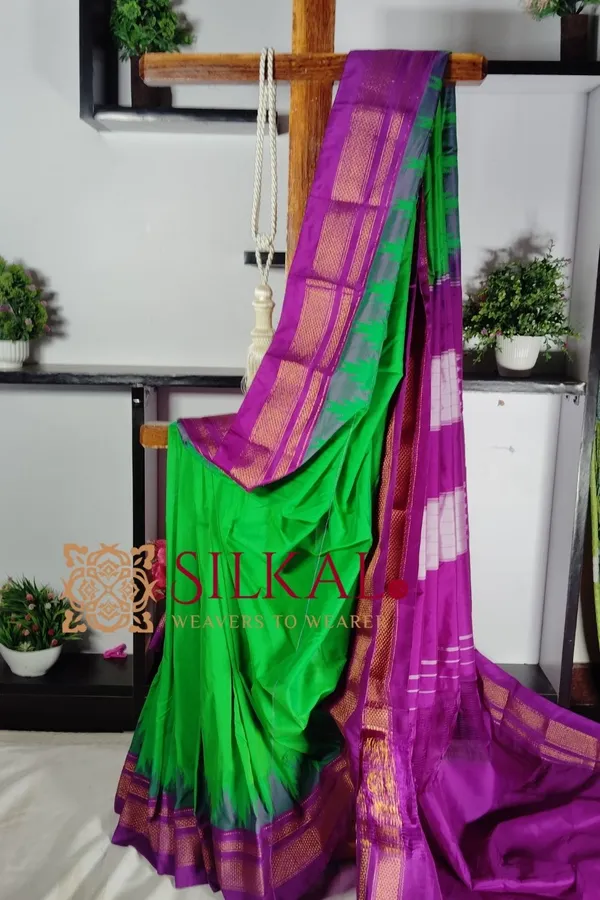 Ilkal_Temple_Cotton_Silk_Saree_SKL_1947