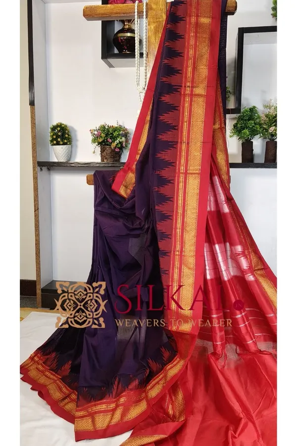 Ilkal_Temple_Cotton_Silk_Saree_Saree_Code-03376