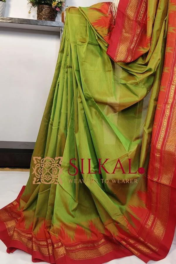 Ilkal_Temple_Cotton_Silk_Saree_Saree_Code-_SKL03380