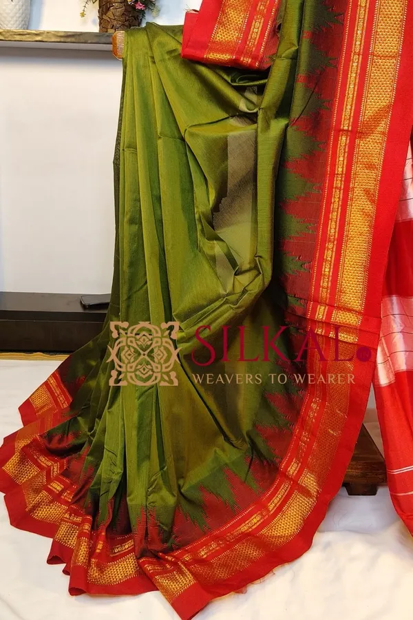 Ilkal_Temple_Cotton_Silk_Saree_Saree_Code-_SKL03385