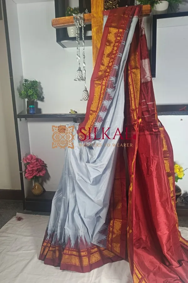 Ilkal_Temple_Cotton_Silk_Saree_Code-_SKL1430