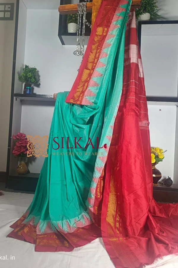 Ilkal_Temple_Cotton_Silk_Saree_Code-_SKL1720