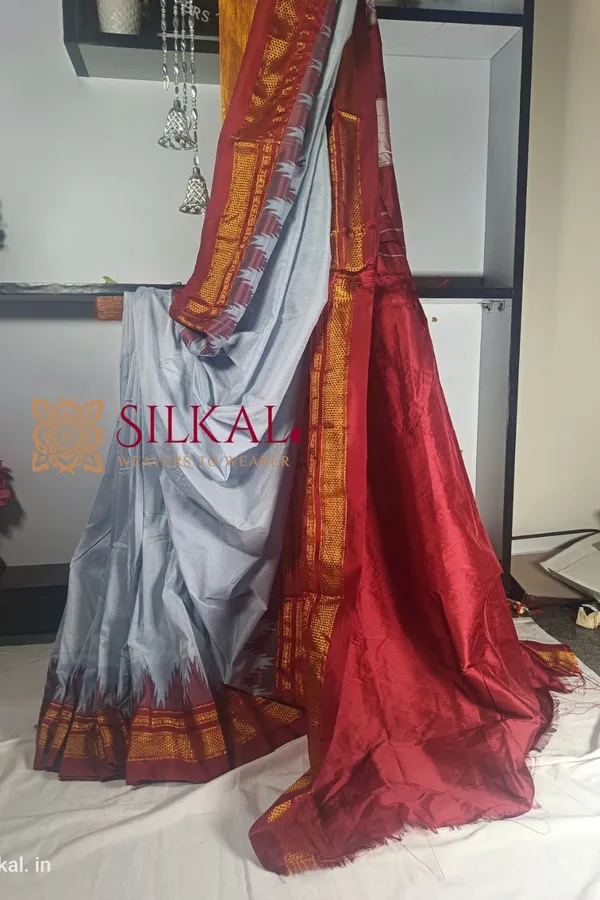 Ilkal_Temple_Cotton_Silk_Saree_Code-_SKL1430