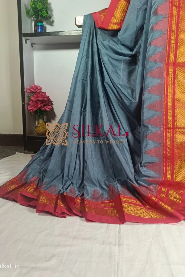 Ilkal_Temple_Cotton_Silk_Saree_Saree_Code-_SKL1721