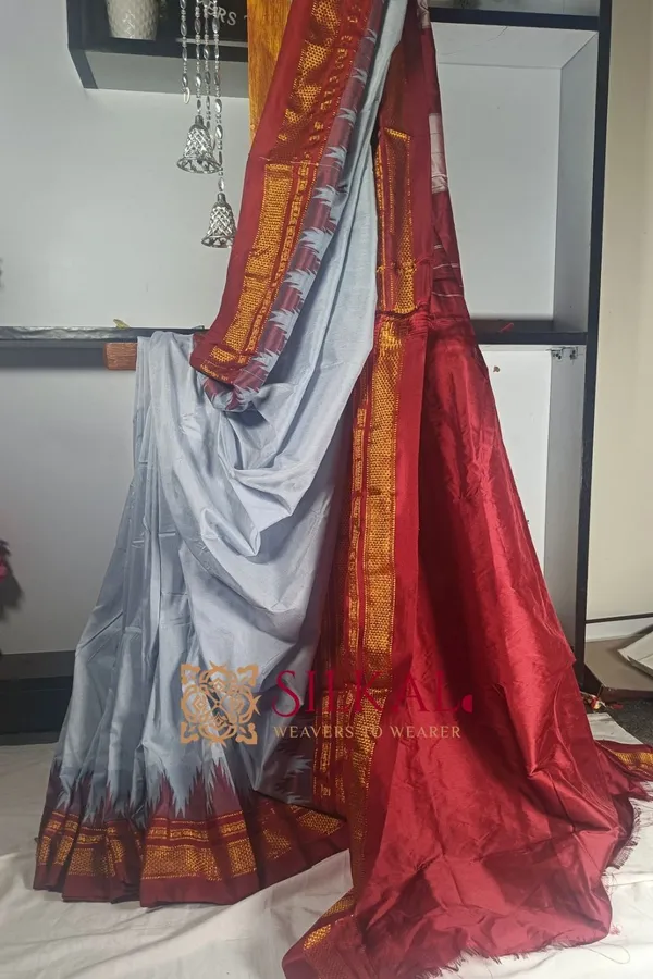 Ilkal_Temple_Cotton_Silk_Saree_Code-_SKL1430