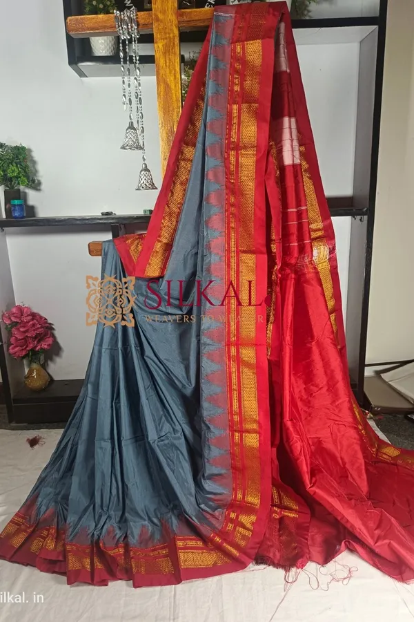 Ilkal_Temple_Cotton_Silk_Saree_Saree_Code-_SKL1721