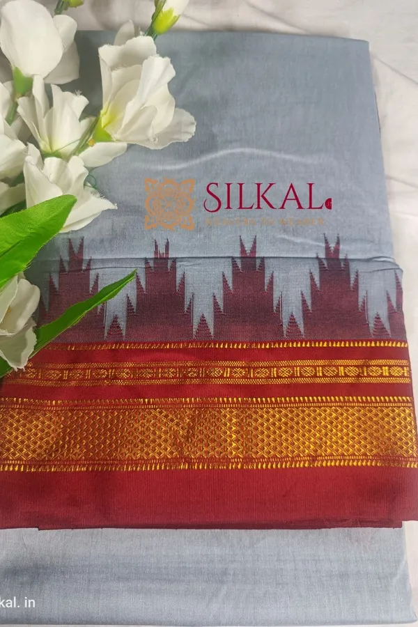 Ilkal_Temple_Cotton_Silk_Saree_Code-_SKL1430