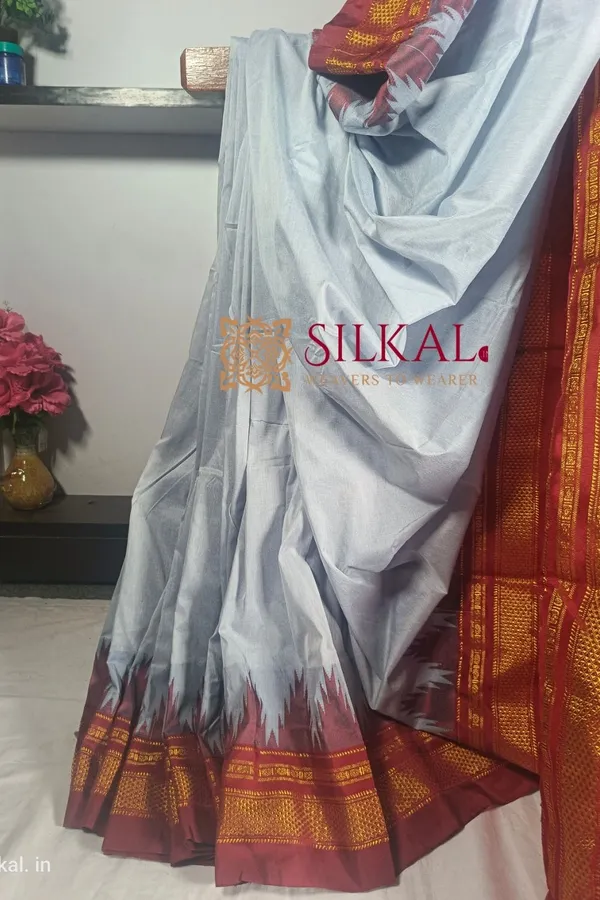 Ilkal_Temple_Cotton_Silk_Saree_Code-_SKL1430