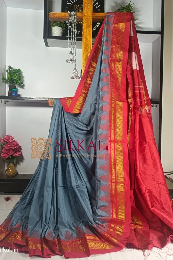 Ilkal_Temple_Cotton_Silk_Saree_Saree_Code-_SKL1721