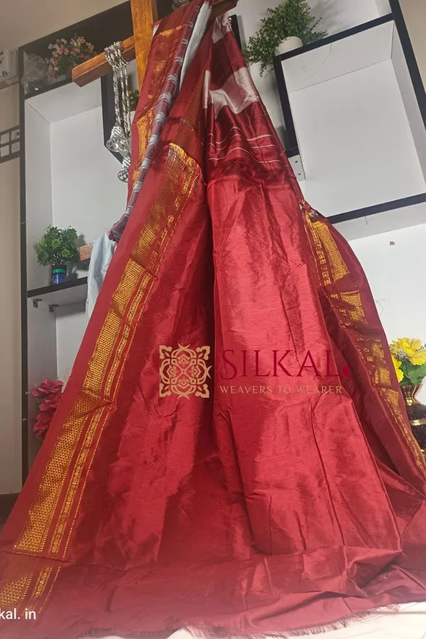 Ilkal_Temple_Cotton_Silk_Saree_Code-_SKL1430