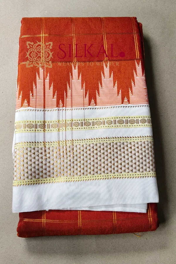 Ilkal_Temple_Jari_Big_Checks_Saree_SKL04212