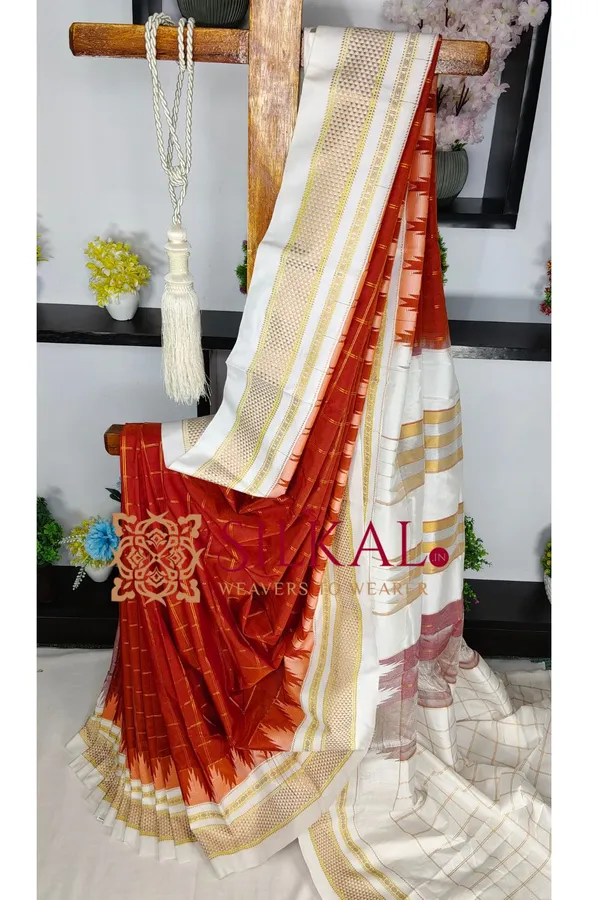 Ilkal_Temple_Jari_Big_Checks_Saree_SKL04212