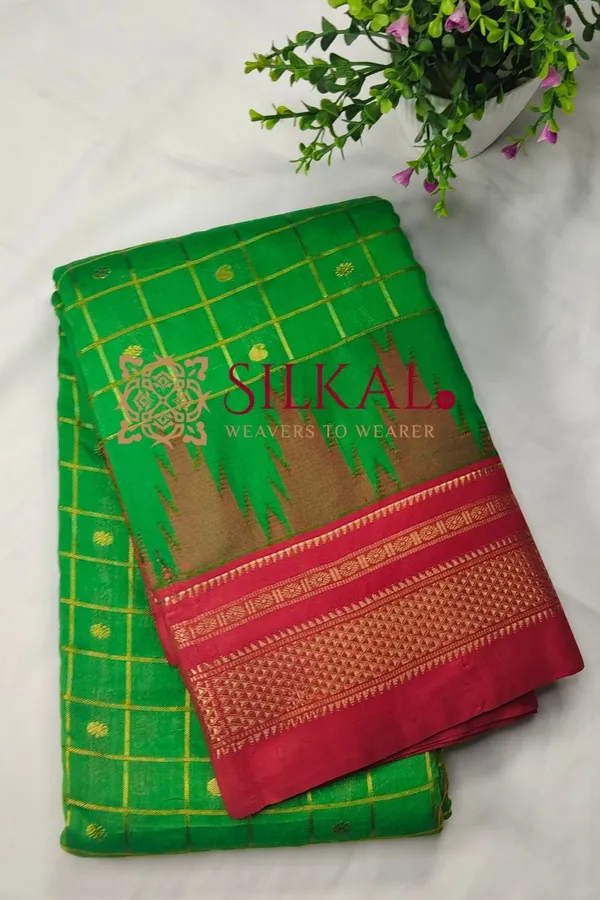 Ilkal_Teple_Butta_Cotton_Silk_Saree_SKL03822