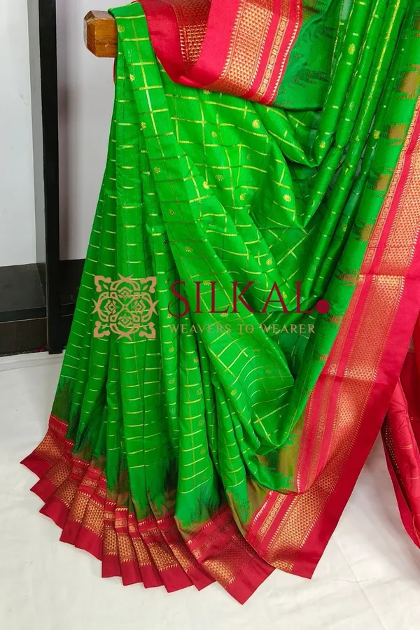Ilkal_Teple_Butta_Cotton_Silk_Saree_SKL03822
