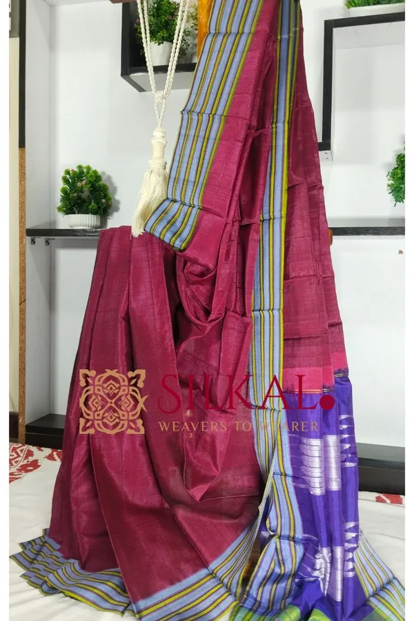 Ilkal_Viscose_Cotton_Silk_Handloom_Saree_SKL3220