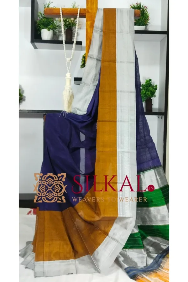 Ilkal_Viscose_Cotton_Silk_Handloom_Saree_SKL3221