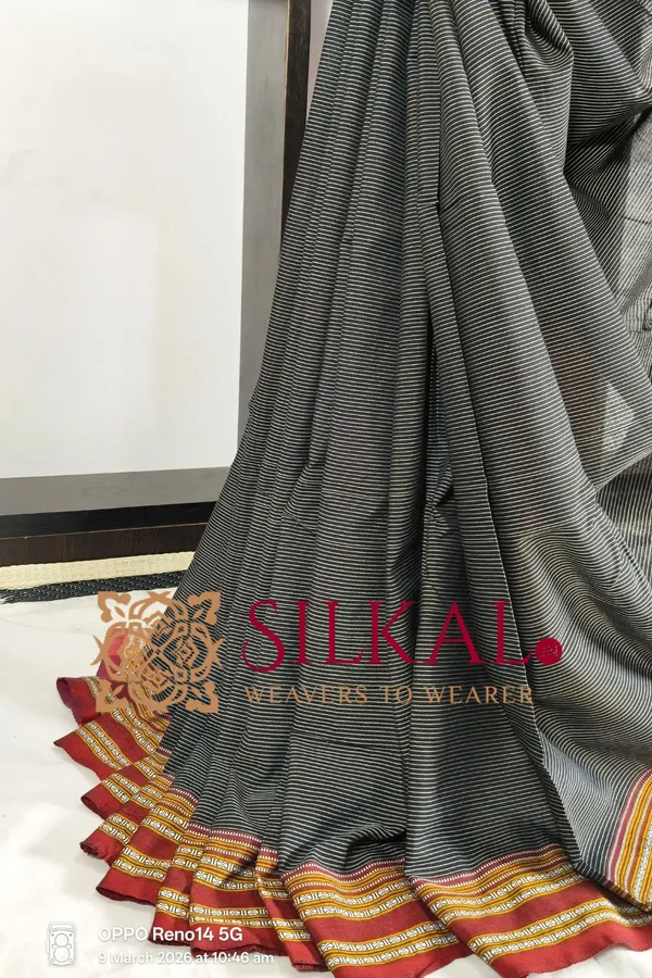 Ilkal_Viscose_Silk_Kaddi_Saree_With_Gomi_Border_Saree_Code-_SKL03339