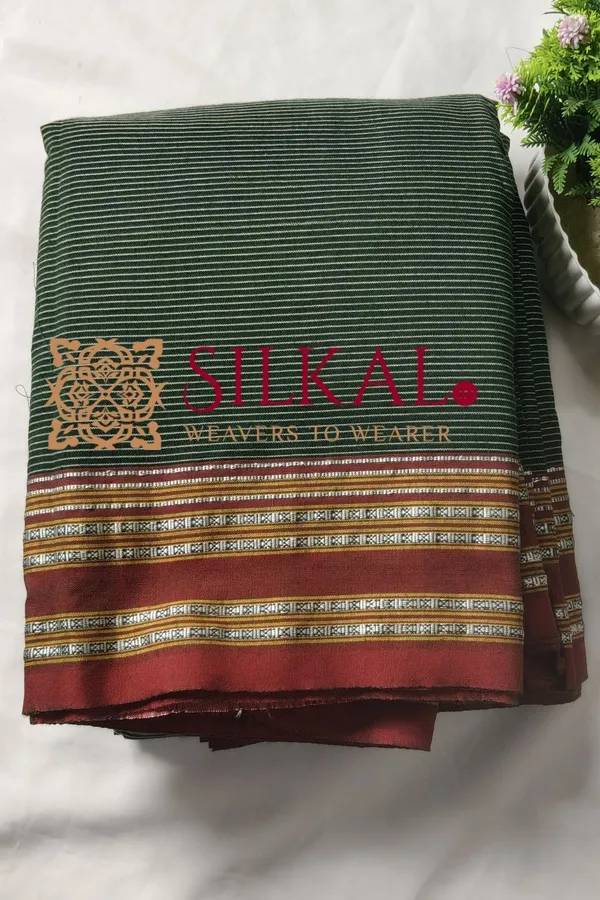 Ilkal_Viscose_Silk_Kaddi_Saree_with_Gomi_Border_SKL03387