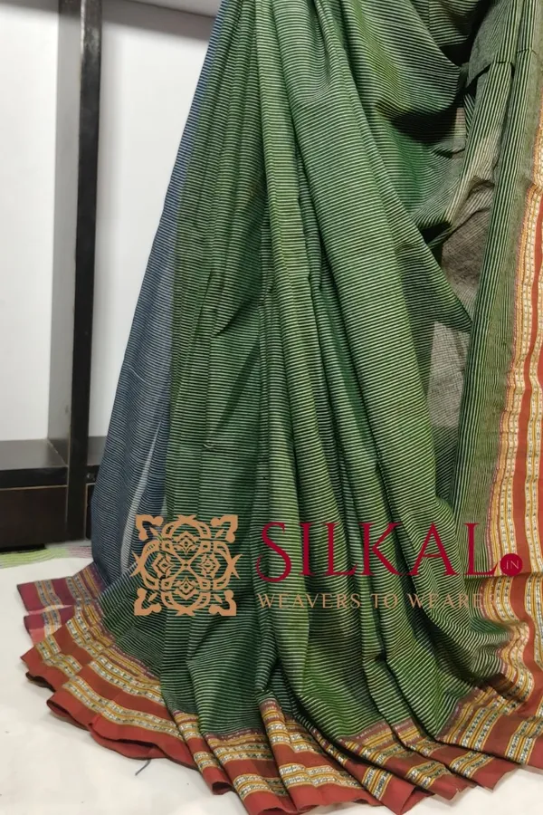 Ilkal_Viscose_Silk_Kaddi_Saree_with_Gomi_Border_SKL03387