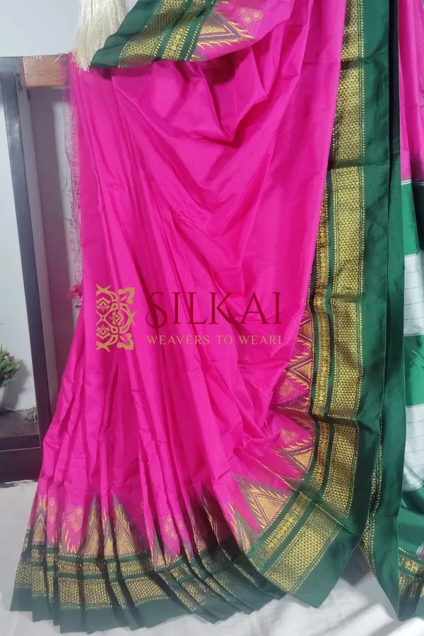 Ilkal_Zari_Temple_Cotton_Silk_Saree_Code-_SKL1884