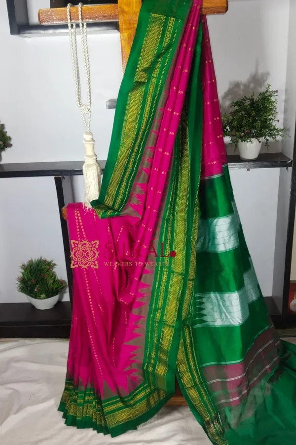 Ilkal_Zari_Temple_Cotton_Silk_Saree_Code-_SKL1853