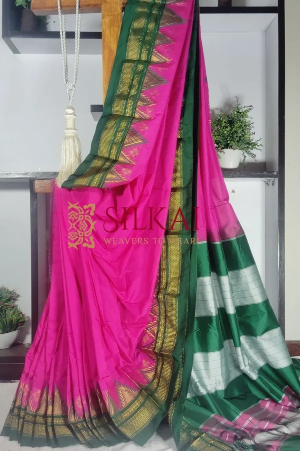 Ilkal_Zari_Temple_Cotton_Silk_Saree_Code-_SKL1884