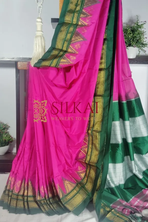 Ilkal_Zari_Temple_Cotton_Silk_Saree_Code-_SKL1884