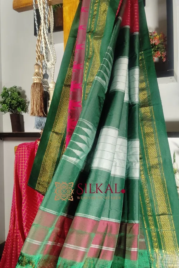 Ilkal_Cotton_Silk_Temple_Saree_Saree_Code-_SKL1789