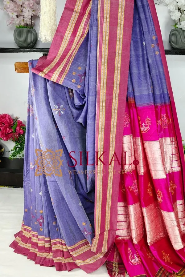 Ilkal__Handloom_Viscose_Gayatri_Kasuti_Saree_SKL03892
