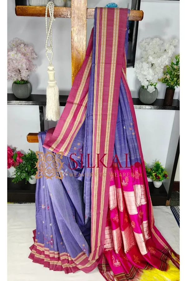 Ilkal__Handloom_Viscose_Gayatri_Kasuti_Saree_SKL03892