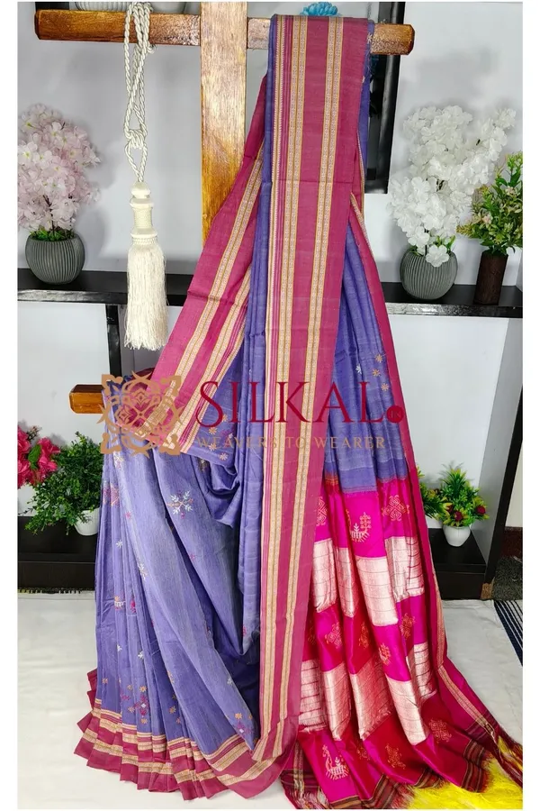 Ilkal__Handloom_Viscose_Gayatri_Kasuti_Saree_SKL03892