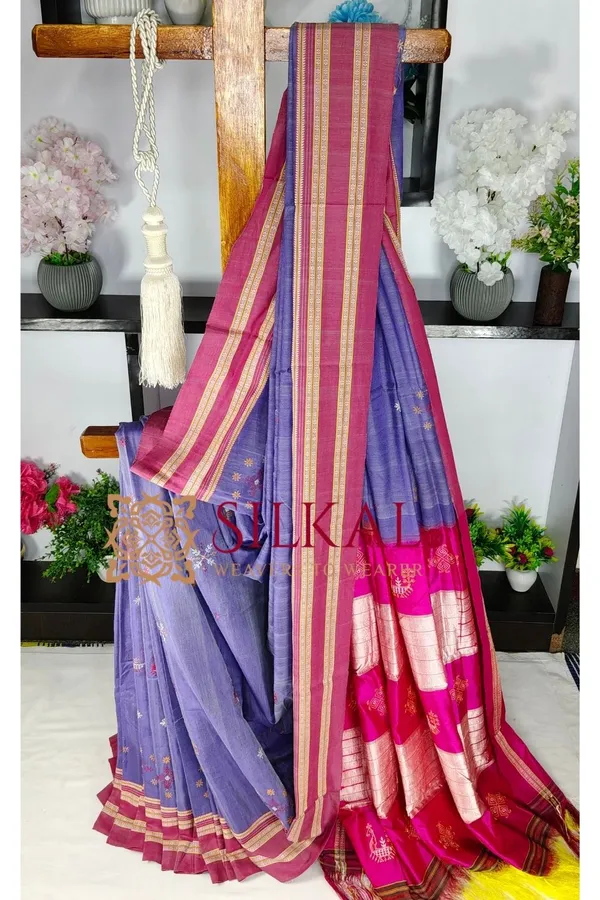 Ilkal__Handloom_Viscose_Gayatri_Kasuti_Saree_SKL03892