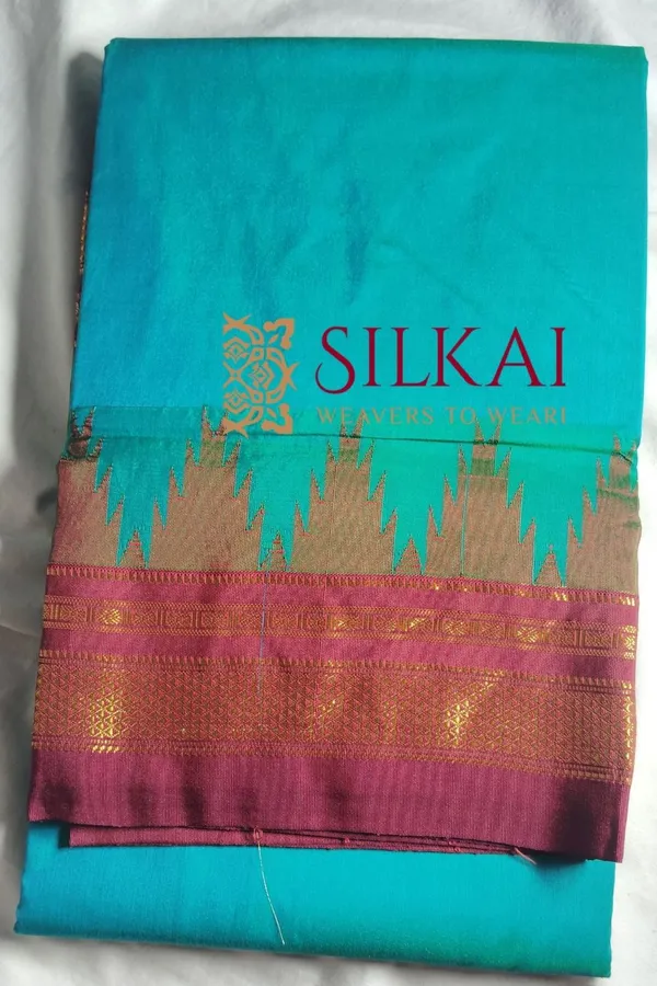 Ilkal_Temple_Cotton_Silk_Saree_Code-_SKL1871