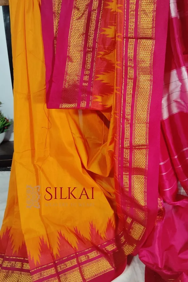 Ilkal_Temple_Cotton_Silk_Saree_Code-_SKL1872